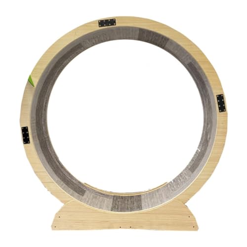 Katzenrad Laufband for Katzenrollen, komplett aus Massivholz, mehrschichtiges Brettspielzeug, Sport-Klettergerüst for Katzen, geräuschloses Laufband Cat Wheel(L) von DWZXL