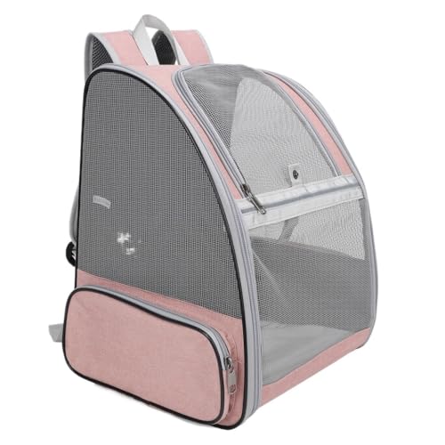 Katzentaschen Atmungsaktive Katzentasche, Atmungsaktiver Rucksack, Tragbarer Haustierrucksack, Netz-Katzentasche, Multifunktionale Katzentasche Cat Bag(Pink) von DWZXL