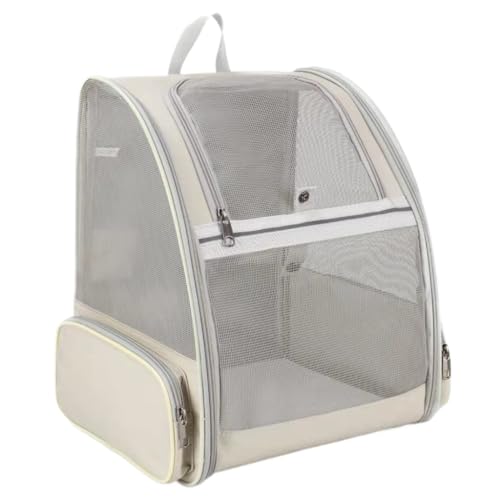 Katzentaschen Atmungsaktive Katzentasche, Atmungsaktiver Rucksack, Tragbarer Haustierrucksack, Netz-Katzentasche, Multifunktionale Katzentasche Cat Bag(White) von DWZXL