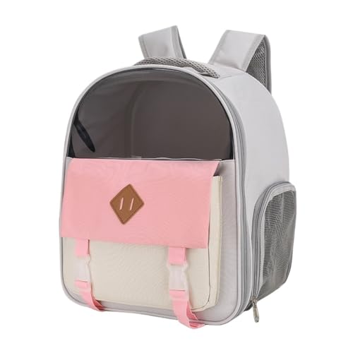 Katzentaschen Rucksack Katzentasche, Tragbarer Haustierrucksack, Oxford-Stoff, Multifunktionale Katzentasche, Hundetasche, Multifunktionale Katzentasche Cat Bag(Pink) von DWZXL