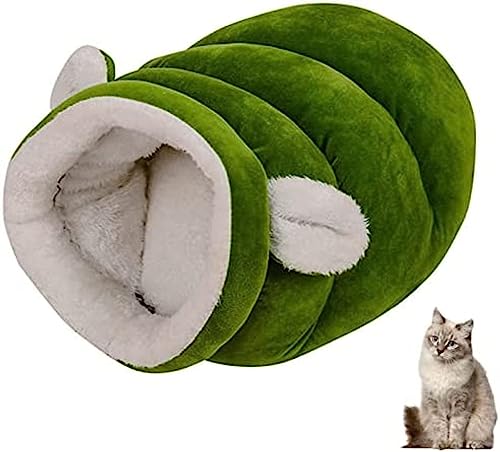 Katzen-Kuschelsack, Katzenschlafsack, wärmende Haustier-Schlafzone, gemütliches Bett, Katzenbau mit Ohren, bequeme, Flauschige Kuschelhöhle, großes waschbares Nest für Katzen, Kätzchen, Welp von DXPFBIA