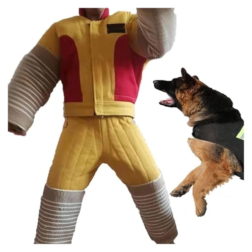 Beißanzug für Hundetraining Anti-Hundebiss-Overall Schutzkleidung for Trainingshunde, Körperschutzjacke for Polizeihundetraining, professioneller Körperschutzanzug mit Beißärmeln for Hunde(Medium) von DXYOYONGOZ