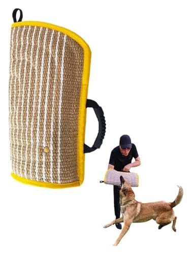 DXYOYONGOZ Hundebiss Ärmel Schlepper, beißarm-Ärmel, Hunde Springtrainingsgerät, Arm Jute Kauspielzeug Zerrspielzeug for Arbeitshund Pitbull Deutsch(Yellow) von DXYOYONGOZ