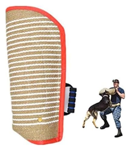 DXYOYONGOZ Hundebiss Ärmel Schlepper, beißarm-Ärmel, Hundebeißärmel-Trainingsset, Hundetrainings-Beißärmel-Armschutz aus Jute, Kauspielzeug(Orange) von DXYOYONGOZ