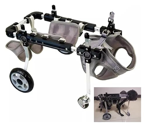 DXYOYONGOZ Rollstuhl für Hunde, Hunderollstuhl, Verstellbare, vollständig unterstützende Trolley-Klammer, Laufräder for schlaganfallbehinderte Hunde for mehr Mobilität(Large) von DXYOYONGOZ