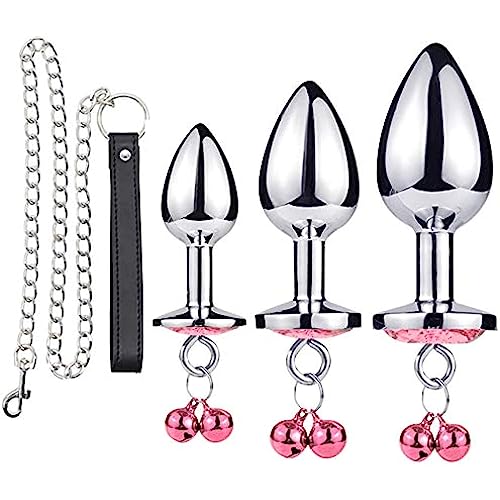 DYNLAB 3-teiliges Schmuckset Aus Metall In Rosa Mit Metallkette Und Glöckchen Für Damen Und Herren 𝕬𝖓𝖆 𝖕𝖑𝖚𝖌 von DYNLAB