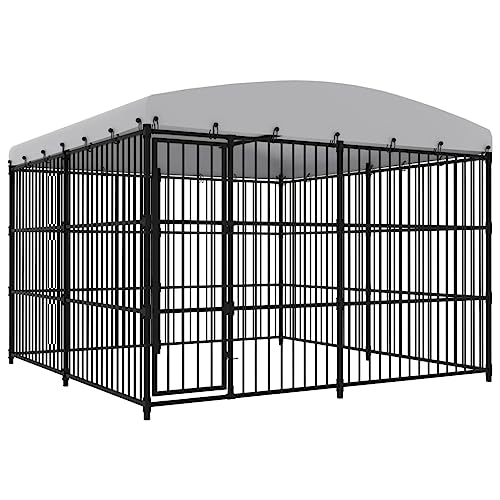 Dog Cages Indoor,tierkäfig,hundebox,hundebox für zuhause,Outdoor-Hundezwinger mit Überdachung 300x300x210 cmEntworfen für Garten und Terrasse. von DYRJDJWIDHW