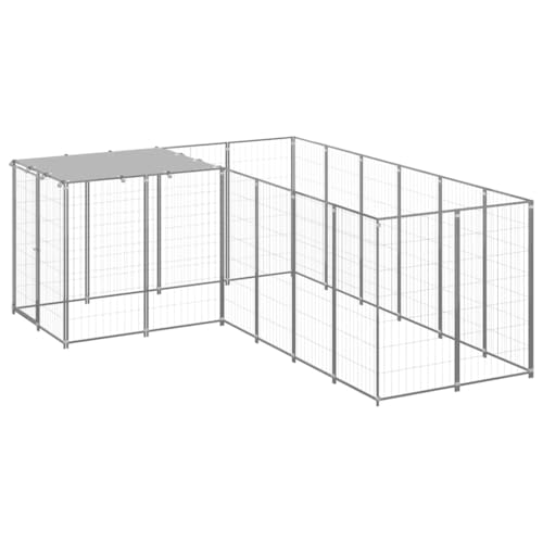 ,gitterbox,Dog Crate,katzenkäfig,Hundezwinger Silbern 4,84 m² StahlEntworfen für Garten und Terrasse. von DYRJDJWIDHW