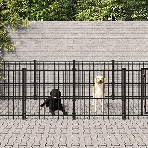 hundebox alu,hundebox Metall,hundezwinger,Outdoor-Hundezwinger Stahl 9,38 m²Entworfen für Garten und Terrasse. von DYRJDJWIDHW