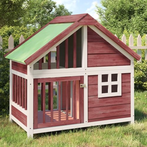 hundebox für zuhause große Hunde,hundekennel,Hundehütte Mokka 96x60,5x87 cm Massivholz KieferEntworfen für Garten und Terrasse. von DYRJDJWIDHW