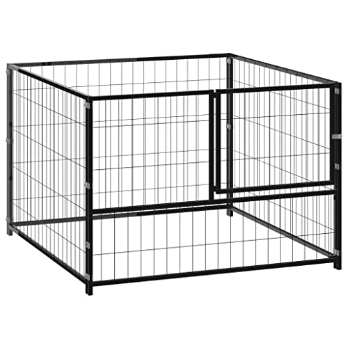 hundebox große Hunde,hundekäfig XXL,hundebox XXL,Hundezwinger Schwarz 100x100x70 cm StahlEntworfen für Garten und Terrasse. von DYRJDJWIDHW