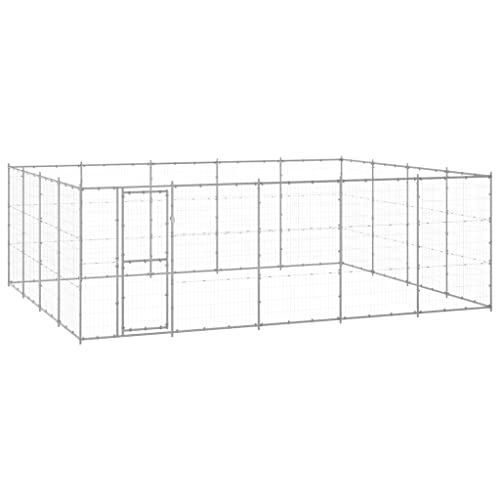 hundebox große Hunde,hundekäfig XXL,hundebox XXL,Outdoor-Hundezwinger Verzinkter Stahl 24,2 m²Entworfen für Garten und Terrasse. von DYRJDJWIDHW