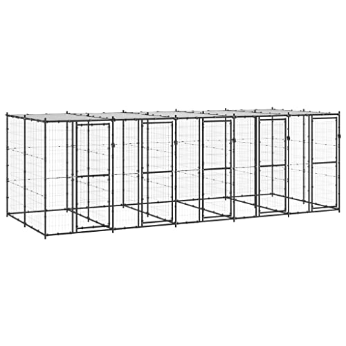 hundekäfig Auto,Hunde Gitter für zuhause,hundezwinger Outdoor,Outdoor-Hundezwinger Stahl mit Überdachung 12,1 m²Entworfen für Garten und Terrasse. von DYRJDJWIDHW