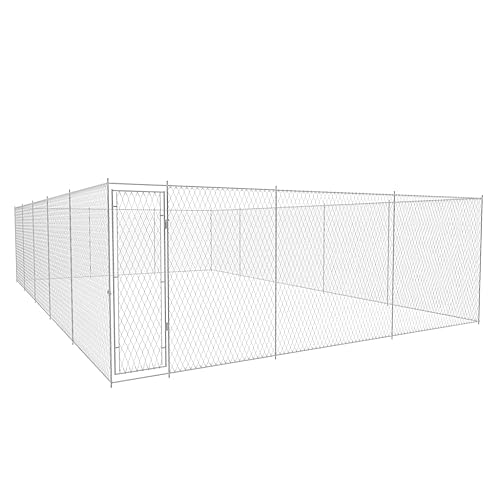 hundekäfig möbel,hundebox Metall,welpenbox,Outdoor-Hundezwinger Verzinkter Stahl 950x570x185 cmEntworfen für Garten und Terrasse. von DYRJDJWIDHW