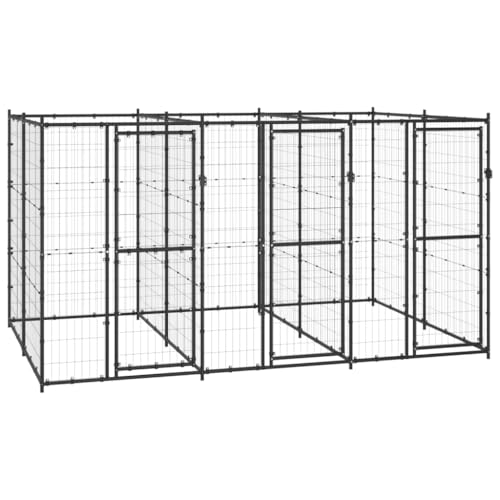 hundetransportbox alu,hundebox zuhause,Dog Crate Indoor,Outdoor-Hundezwinger Stahl 7,26 m²Entworfen für Garten und Terrasse. von DYRJDJWIDHW