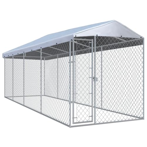 hundezwinger,Dog cage,hundehütte XXL,Kennel Hund,Outdoor-Hundezwinger mit Überdachung 760x190x225 cmEntworfen für Garten und Terrasse. von DYRJDJWIDHW