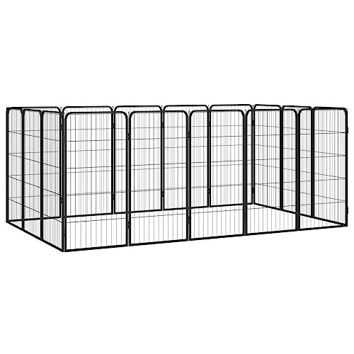 innen Kamera,Hunde käfig,hundebox Trixie,16-TLG. Hundelaufstall Schwarz 50x100cm Stahl PulverbeschichtetEntworfen für Garten und Terrasse. von DYRJDJWIDHW