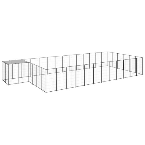 transportbox Hund,hundetransportbox Auto,Hundezwinger Schwarz 22,99 m² StahlEntworfen für Garten und Terrasse. von DYRJDJWIDHW