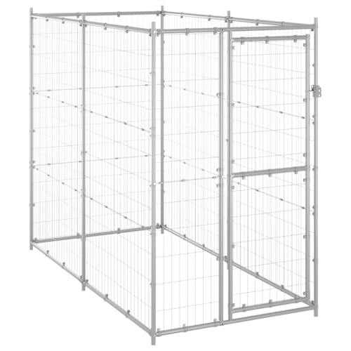 transportbox Hund,hundetransportbox Auto,Outdoor-Hundezwinger Verzinkter Stahl 110x220x180 cmEntworfen für Garten und Terrasse. von DYRJDJWIDHW