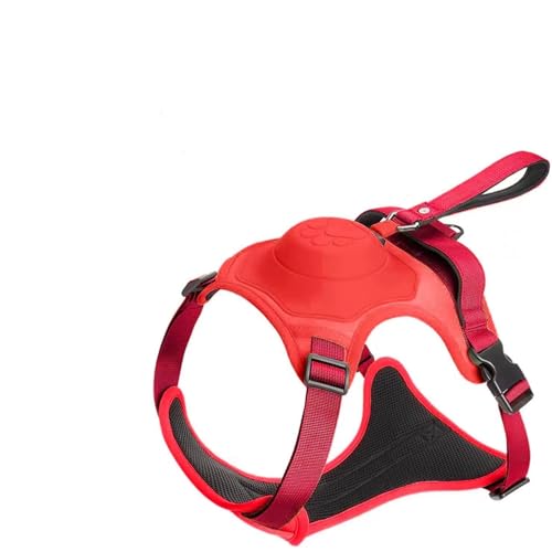 Hundeweste mit Clip vorne und hinten, verstellbar, weich gepolstert, Leinenhalter for Haustiere, begehbare Hundeweste und Leinenholster, leichtes Westengeschirr for Training oder Spazierengehen, kontr von DYUES-SDOEMVIEN