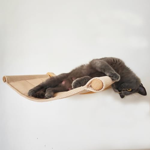 DYUNCZ Kletterwand Katzen, Katzen Wandelemente, Catwalk Katze, Katzenwandstufen Mit Hanfseil Überzogen, Katzenwandtreppen, An Der Wand Montierte Katzenhängematte (Color : Breathable cat Bed) von DYUNCZ