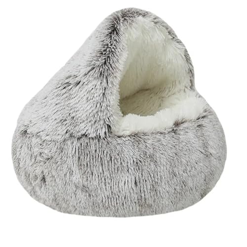 DZDPIYEZA Winter-Katzenbett mit warmer Schale, halbgeschlossenes Katzenbett, halbumrandetes Hundebett, geschlossenes Katzenbett von DZDPIYEZA