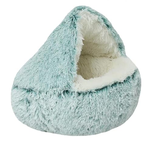 DZDPIYEZA Winter-Katzenbett mit warmer Schale, halbgeschlossenes Katzenbett, halbumrandetes Hundebett, geschlossenes Katzenbett von DZDPIYEZA