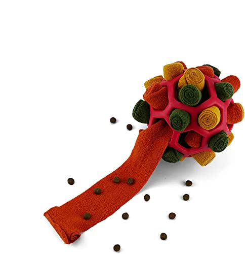 DaBoJinGo 20CM Foraging Snuffle Ball für Hunde,Interaktiver Hundespielzeugball,Stressabbau Für Kleine Mittelgroße Hunde Haustiere,Tragbares Interaktives Hundepuzzlespielzeug,F von DaBoJinGo