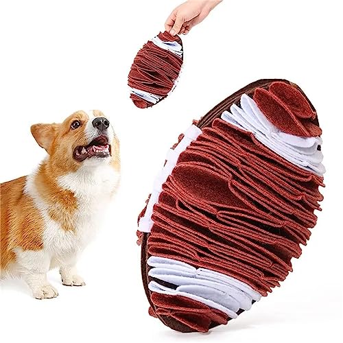 DaBoJinGo Snuffle Crinkle Toy/Pet Rugby Pet Toy Plüsch, faltbar, Hundeleckerli-Puzzle, interaktiver Hundeball zum Schnüffeln, Förderung der natürlichen Futtersuchfähigkeiten, Stressabbau von DaBoJinGo