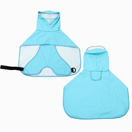 Wasserdichter Regenmantel für Haustiere, Regenbekleidung, verstellbare Lange Klettbänder, wasserdichter, Leichter, atmungsaktiver Poncho für mittelgroße und große Hunde,XL,Blue von DaBoJinGo