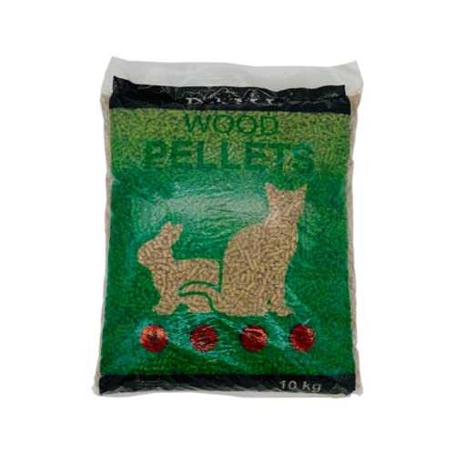 DAMI Katzenpellets - 100% natürliches Katzenstreu & Tierstreu - Biologisch abbaubar & kompostierbar (1 x 10 kg) von DaMi