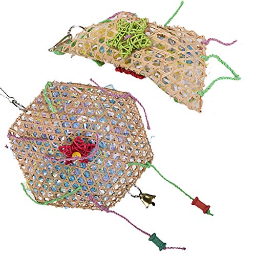 DaMohony 2 Stück Vogel Papageien Spielzeug Papagei Käfig Shredder Spielzeug Futtersuche Shredder Spielzeug für Nymphensittiche Conure von DaMohony