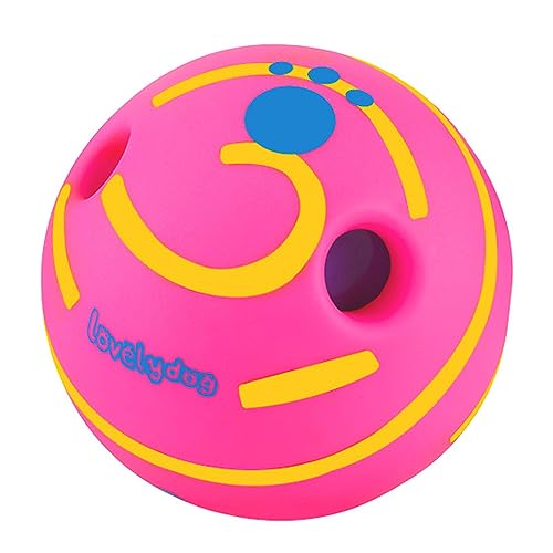 DaMohony Wobble Wag Giggle Ball Hundespielzeug Interaktives Indoor Outdoor Hund Geschenke für IQ Training Reinigung Zähne von DaMohony