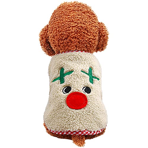 Haustier-Kleidung, weiche warme Weste aus Fleece für den Winter, kalte Weste, Weihnachten, Schneemann für Teddy, Bichon Frisé, kleine Hunde von DaMohony