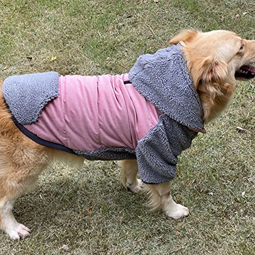 Warme Winterjacke, Hundebekleidung, wendbarer Fleece-Kapuzenpullover, Welpenjacke, winddicht, gemütlich, kaltes Wetter, Hundemantel mit Futter für den Winter, dicke Weste von DaMohony