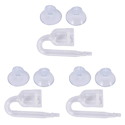 Daconovo 3X Aquarium Aquarium CO2 Diffusor Kohlendioxid Reaktor mit Keramikscheibe + 6 SaugnäPfe von Daconovo