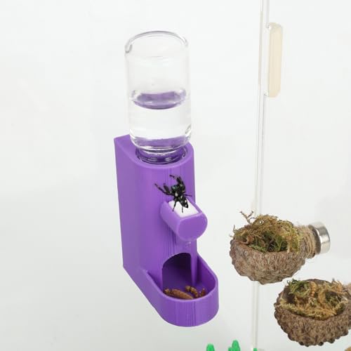 Daerky Wasserspender für Kleintiere, magnetischer Futterspender zum Aufhängen und versteckte Höhle – Zubehör für springende Spinnen, Wolfspinnen, Mantisen, Baumtiere und andere kleine Kreaturen – 5 ml von Daerky