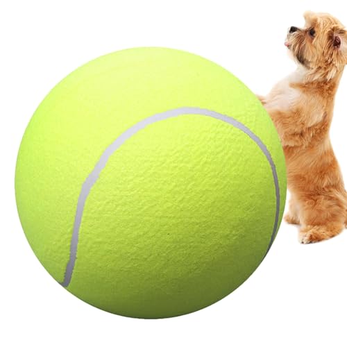 Dalchana Haustier-Spielplatz-Tennisbälle, großer Tennisball, aufblasbarer riesiger Tennisbälle, Haustier-Kauspielzeug, großes Haustierspielzeug, lustiger Outdoor-Sportball für mittelgroße und kleine von Dalchana