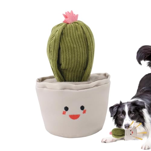Dalchana Schnüffelspielzeug für Hunde – Cartoon-Kauspielzeug in Pflanzenform, weiches langsames Füttern, multifunktionales interaktives Haustierzubehör für Welpen, Katzen, Hunde von Dalchana