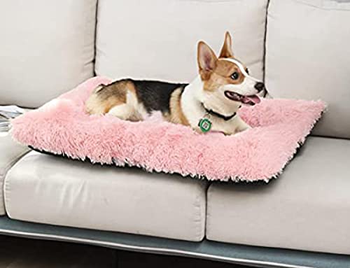 DanChen Hundebett waschbar Grosse Hundekissen Plüsch Hundekörbchen Hundematte Rutschfestem Weiches Hundesofa 122x85cm Haustierbett Wasserdicht XL für Mittelgroße Hunde Katzen-Rosa von DanChen