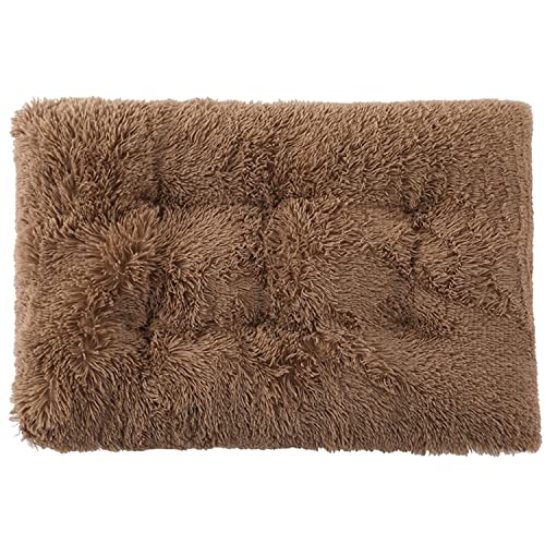 DanChen Hundebett waschbar Grosse Hundekissen Plüsch Hundekörbchen Hundematte Rutschfestem Weiches Hundesofa 65x48cm Haustierbett Wasserdicht XL für Mittelgroße Hunde Katzen-Khaki von DanChen