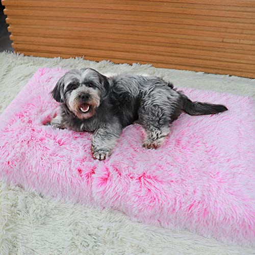 DanChen Hundebett mit Memory Foam, Orthopädische Abnehmbarem Hundematte Wasserdicht Rutschfestem Hundekissen Flauschig Katzenbett Mittelgroße Katzen Hunde Haustierbett,120x80x8cm,Rosa von DanChen