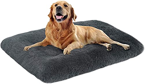 Bequemes Hundebett Luxus Hundebox Matratze für mittelgroße große Hunde, waschbares Haustierbett Kissen Premium Plüsch Hundekissen mit rutschfester Unterseite, S/M/L/XL/XXL von Danchen