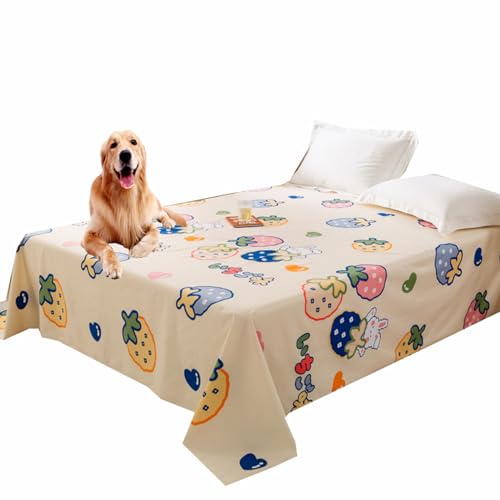 Danchen Bett-Sofa-Schutzhülle für mittelgroße und große Hunde, Katzen, Haustiere, waschbar, wasserdicht, große Größe, Überwurfdecke, Bettlaken (160 x 230 cm, Beige) von Danchen