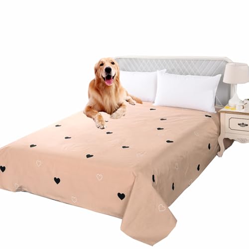 Danchen Bett-Sofa-Schutzhülle für mittelgroße und große Hunde, Katzen, Haustiere, waschbar, wasserdicht, große Größe, Überwurfdecke, Bettlaken (160 x 230 cm, Khaki) von Danchen