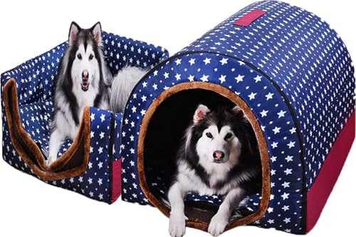 Danchen Extra große Hundehütte, 2-in-1, luxuriöse Hundehütte, Haustier-Katzenhöhle, tragbares, beruhigendes Iglu-Bett, Anti-Angst-orthopädisches Kissen, Jumbo-Zelt für mittelgroße und große Hunde (XL, von Danchen