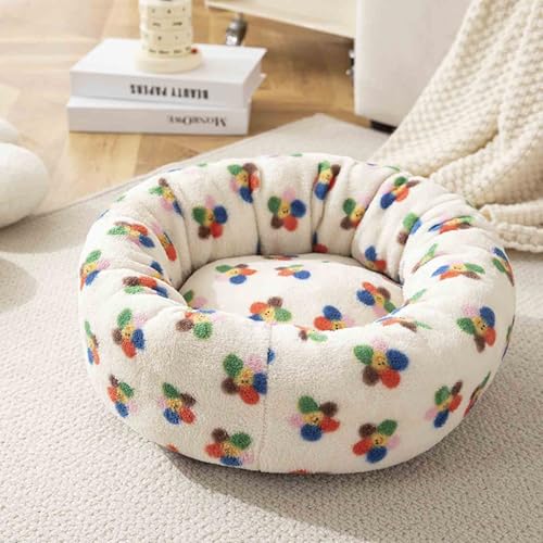 Danchen Gemustertes bequemes Haustier-Sofa mit guter Stabilität, weiches Plüschkissen, atmungsaktiv, praktische Katzen-/Hundetoilette (40 cm, Stil D) von Danchen