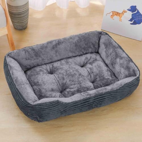 Danchen Plüsch-Haustier-Sofa, weich strukturiert, für alle Jahreszeiten, bequem, waschbar, Katzen- und Hundesofa, praktische Perlen-Baumwoll-Füllung, Haustierkissen (70 cm, Stil D) von Danchen