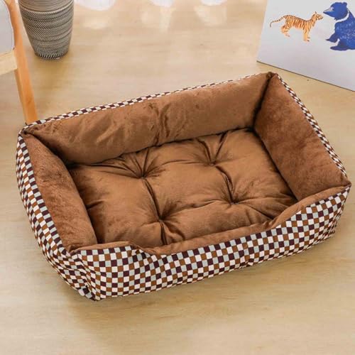 Danchen Plüsch-Haustier-Sofa, weich strukturiert, für alle Jahreszeiten, bequem, waschbar, Katzen- und Hundesofa, praktische Perlen-Baumwollfüllung, Haustierkissen (70 cm, Stil C) von Danchen