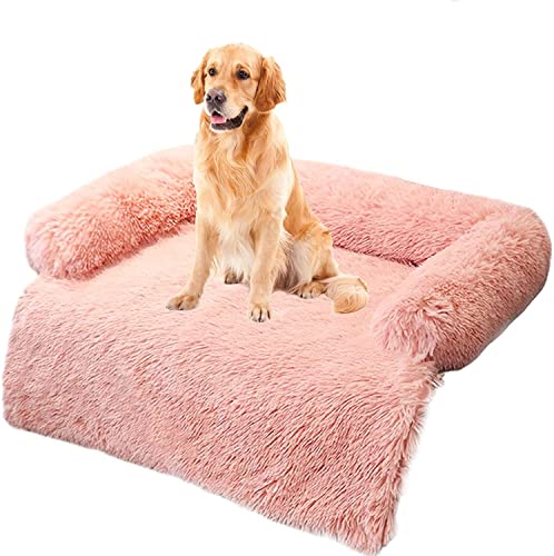 Danchen Bequemes Hundebett, ultraweich, Plüsch-Hundematte, Sofa, Angstlinderung, beruhigendes Hundekissen, waschbar, Möbelschutz, Haustierbett, Auto, Hundedecke, Pad, XL, 105 x 95 x 20 cm von Danchen